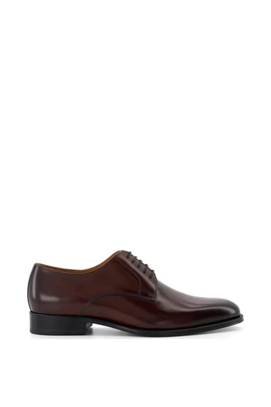 Dune London Dune London Men Wide Fit 'Salisburry' Leather Oxfords in Dark Brown Size: 11 Dark Brown 11 Male 5050808806644