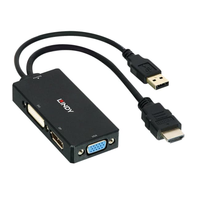 Lindy Lindy HDMI to DisplayPort, DVI and VGA Converter 38182