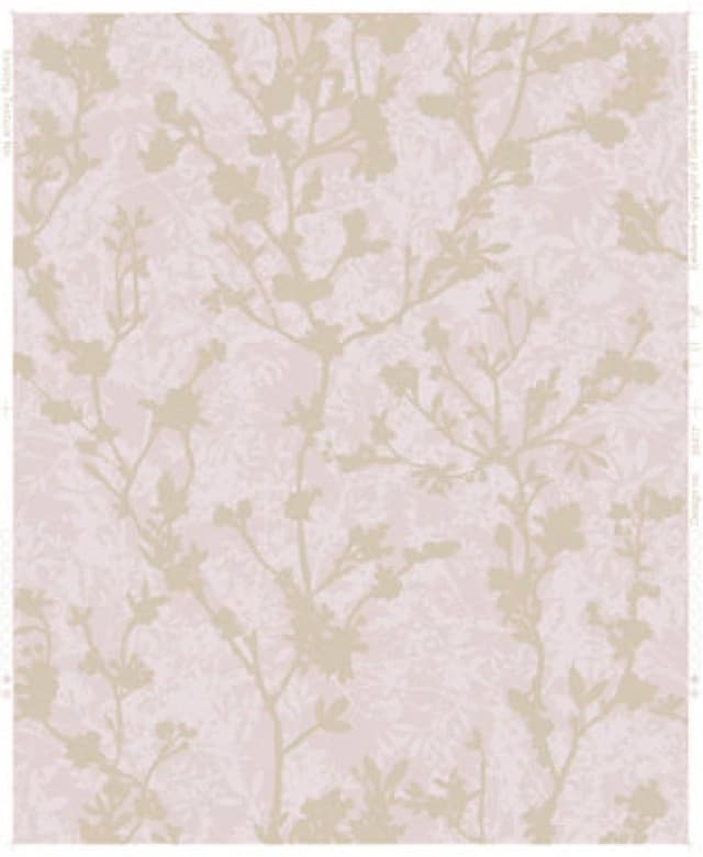 Boutique Silhouette Sprig Pink & Rose Gold, Pink 106307