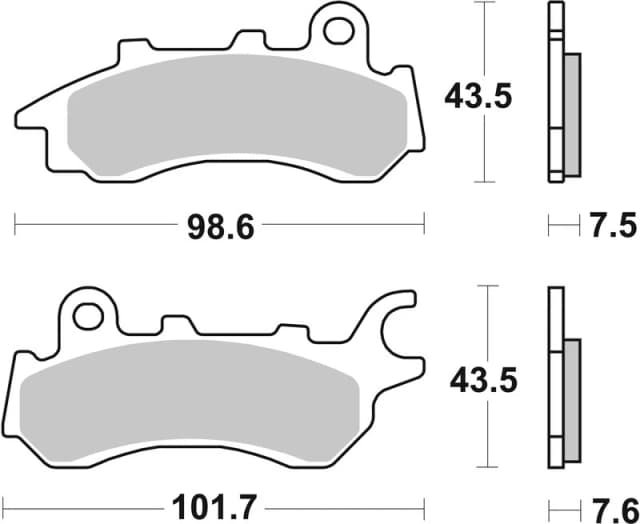 Road Carbon Ceramic Brake Pads - 07HO64CC, Size 10 mm