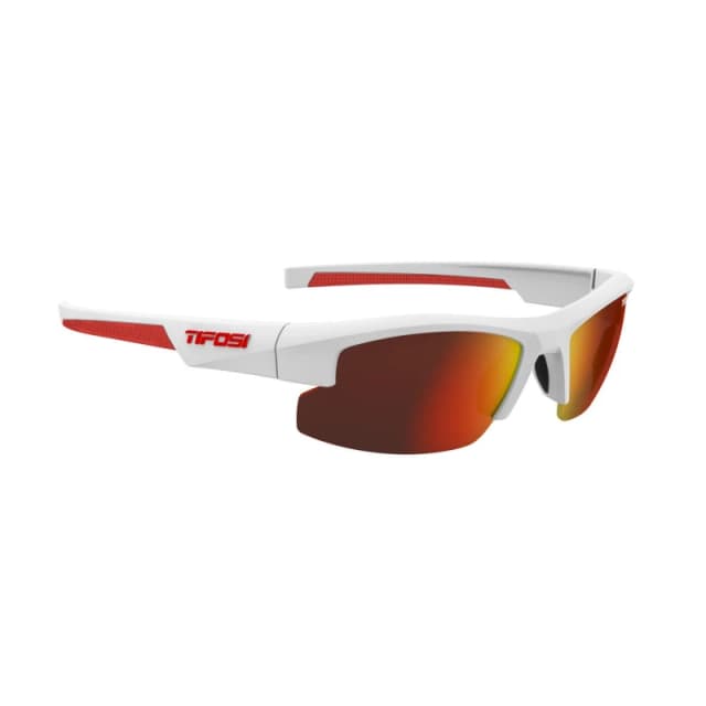 Tifosi Shutout Single Lens Sunglasses Matte White/Red unisex One Size