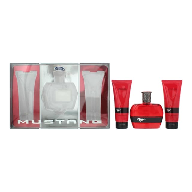 Mustang Red Gift Set 100ml Eau de Toilette + 100ml Aftershave Balm + 100ml Shower Gel