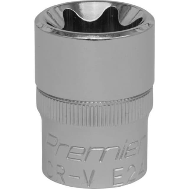 Loops E24 TRX Star Socket Bit - 1/2" Square Drive - PREMIUM Drop Forged Head Knurled Multi