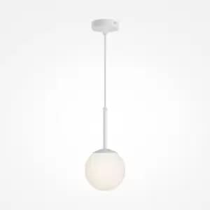 Maytoni Basic Form 15cm Modern Globe Pendant Ceiling Light Matt White E14