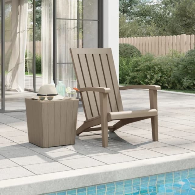 VIDAXL Garden Adirondack Chair Light Brown Polypropylene Vidaxl 8720845789619