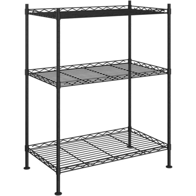VIDAXL Vidaxl - 3-Tier Storage Rack 60x35x76cm Black 150kg 8720286150979