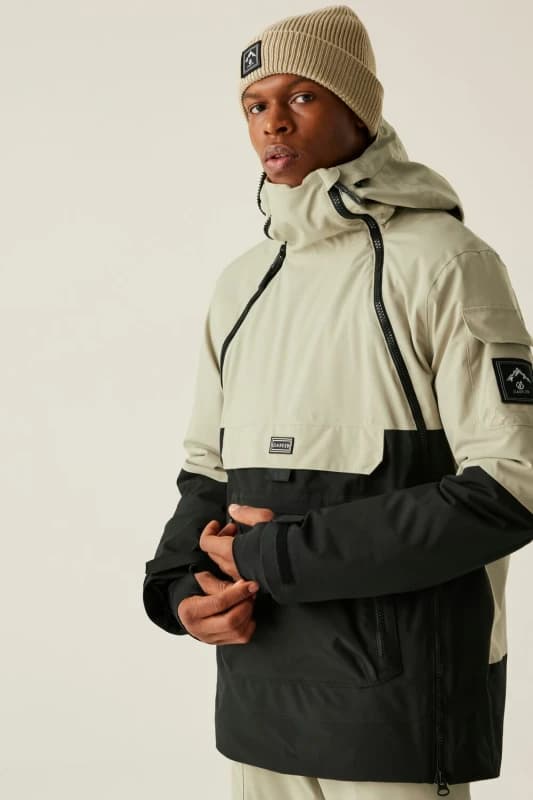 Dare 2b Mens T-Bar Overhead Waterproof Breathable Insulated Skiing Jacket in Charcoal Size: Medium Charcoal Male M