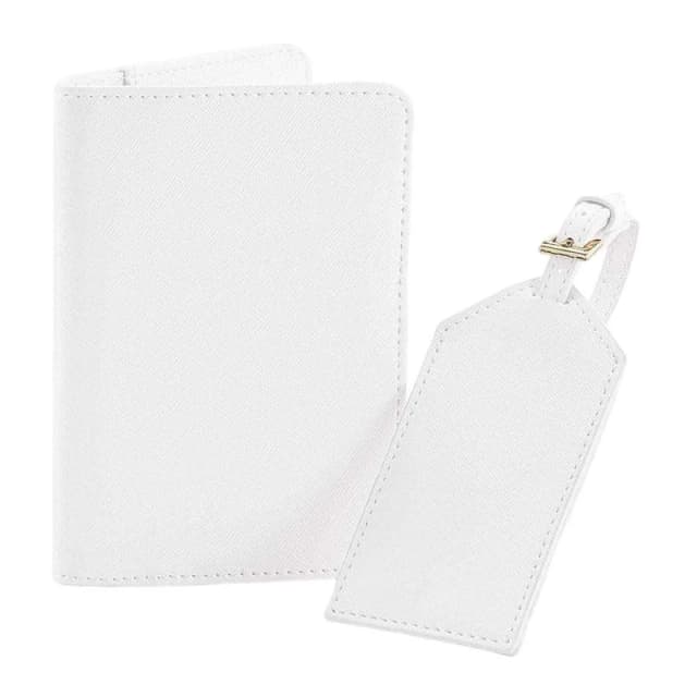 Bagbase Mens Faux Leather Boutique Travel Set in White White Male One Size