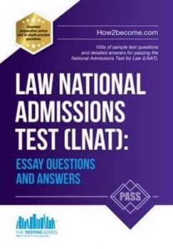 Law National Admissions Test lnat Essay Questions and Answers by How2become Book