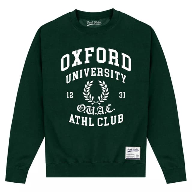 Oxford University Mens Athletic Sweatshirt in Green Size: Medium Green Male M