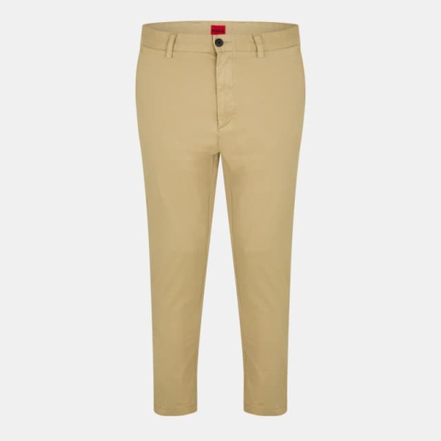 Hugo Mens Straight Leg Trousers Medium Beige male 31W R