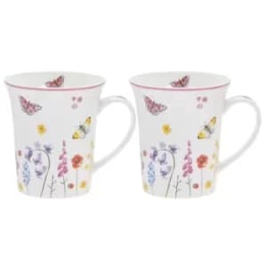Butterfly Garden Mugs (Set of 2) by Lesser & Pavey