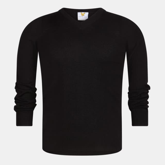 Lyle and Scott Merrick V-Neck Jumper - Black XS