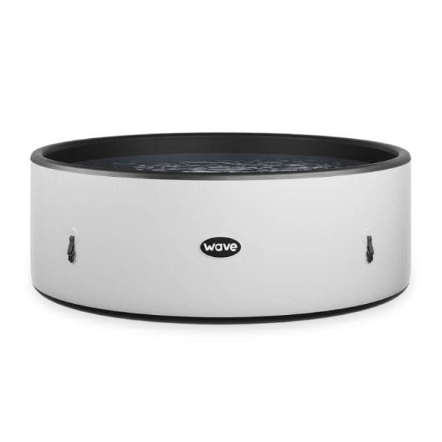 Wave Spas Wave Ontario, Round Drop Stitch Hot Tub, Herringbone in Off-White Size: 4 Person Off-White Unisex 4 Person