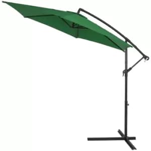 Cantilever Parasol Green 3.3m Crank & Tilt