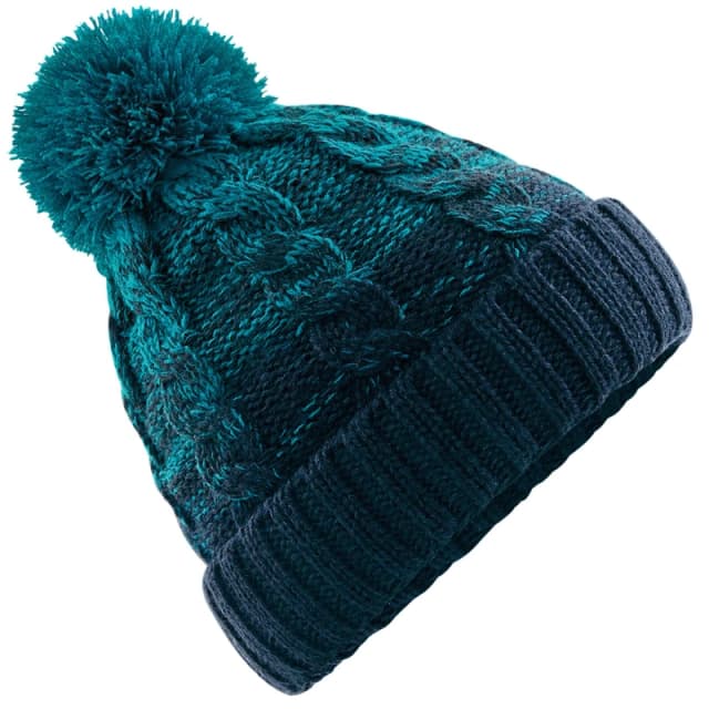 Beechfield Beechfield Men Ombre Beanie in Teal Teal One Size Male 5063417943877