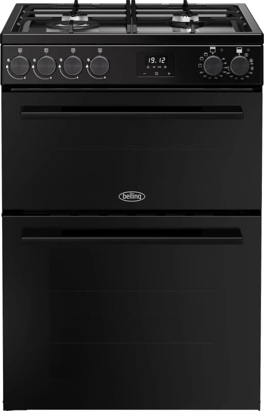 Belling BEL FSA VISION 60DF BLK 60cm Freestanding Dual Fuel Cooker 12047 - BLACK BEL FSA VISION 60DF BLK