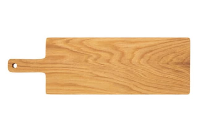 Premier Housewares Rectangular Chopping Board With Handle, Thick and Durable Cutting Board for Kitchen Worktops, Chop Board Natural