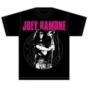 Joey Ramone Mic Seal Mens T Shirt: Small
