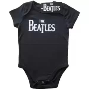 The Beatles - Drop T Logo Kids 24 Months Baby Grow - Black