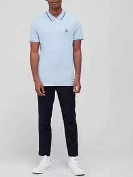 Lyle & Scott Tipped Small Logo Polo Shirt - Blue Size XL, Men