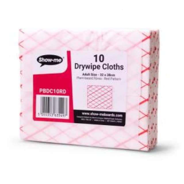 Show-Me Plant Based Whiteboard Cleaning ClothsRed PK10 - PBDC10RD EXR56433EA