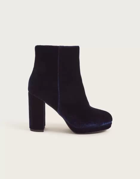 Velvet Platform Boots