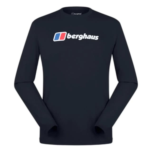 Long sleeve T-Shirt with large logo Berghaus Noir Male 2XL