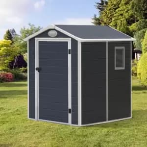 Gudrum Plastic Garden Shed 6x4ft With Base Kit