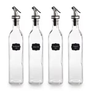 Oil and Vinegar Dispenser Bottles - 500ml Pack of 4 M&W