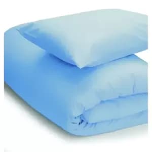 Easy Care Minimum Iron Duvet Cover King Sky Blue