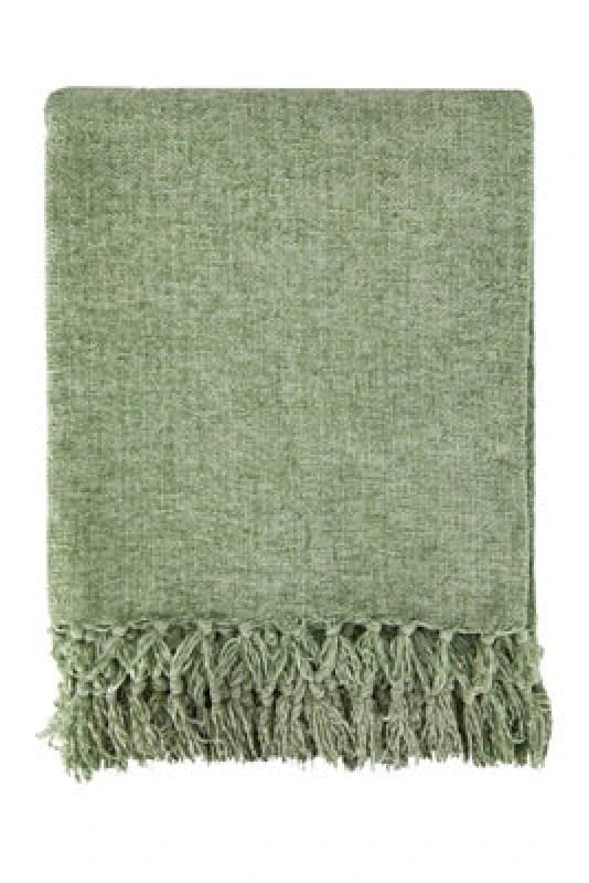 Emma Barclay Darcy Tassel Blanket/throw For Sofa Chair Bed Meadow Green 130X150Cm