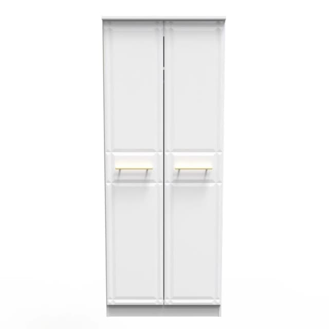Norfolk 2 Door Wardrobe With Shelf & Hanging Rail In White Ash (Ready Assembled)