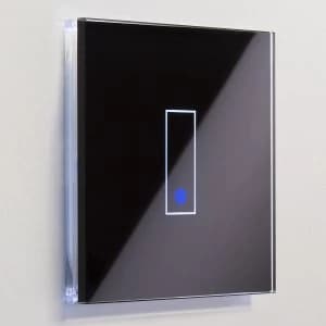 Iotty Smart Switch - Rectangular Model E, 1 Gang - Black