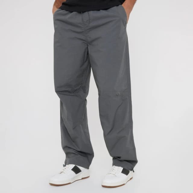 Threadbare 'Skate' Cotton Relaxed Fit Cuffed Trousers Grey