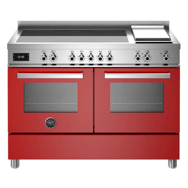 Bertazzoni PRO125I2EROT 120cm Professional Induction Range With Griddle - RED PRO125I2EROT