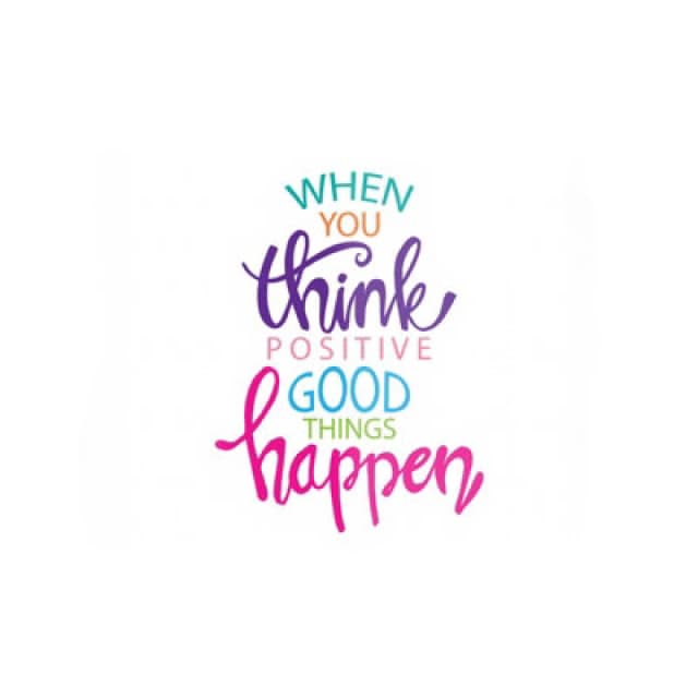 Warren Reed Designer When You Think Positive Good Things Happen Glass Chopping Board