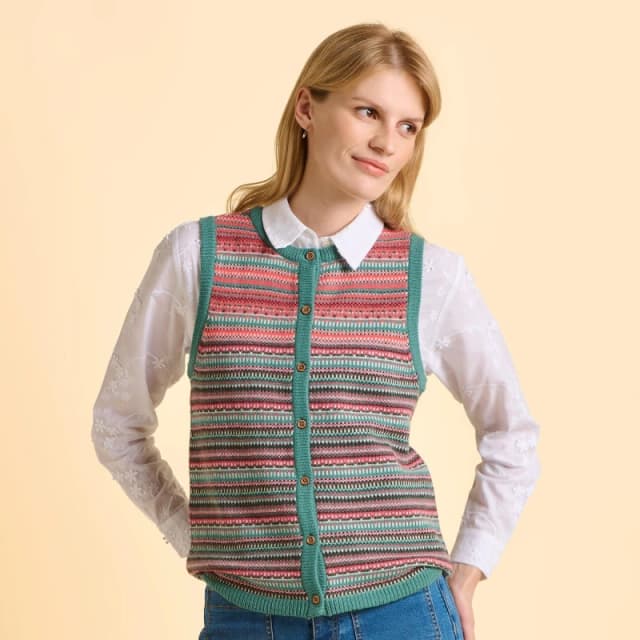 Brakeburn Salted Button Tank Blue female UK 08