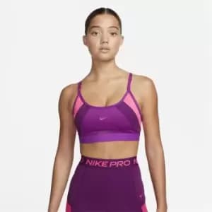 Nike Dri-FIT Indy Womens Light-Support 2 Piece Pad Logo Sports Bra - Purple