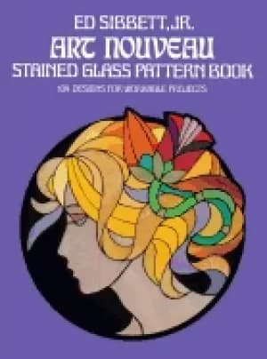 art nouveau stained glass pattern book