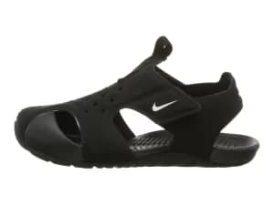 Nike Boys Sunray Protect 2 (TD) Sandal - Black/White, Size 4.5