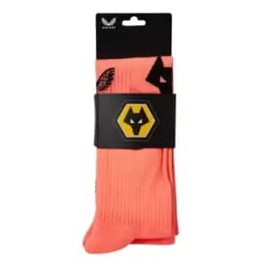 Castore Wolverhampton Wanderers Third Goalkeeper Socks - Pink