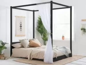 Birlea Darwin 4ft6 Double Black 4 Poster Wooden Bed Frame