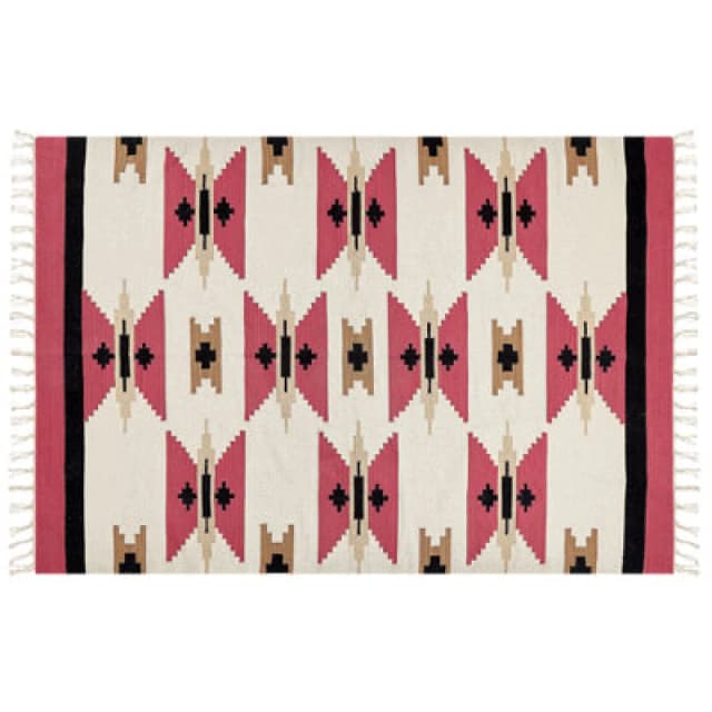 Beliani Rug Garni Multicolour 160 X 230 Cm Cotton Kilim