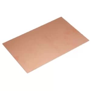 R-TECH 341017 Copper Clad Single Sided FR4 Fibre Glass 100 x 160mm