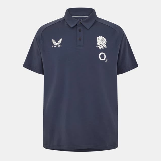 Castore England Travel Polo Shirt 2025 Adults Navy male S