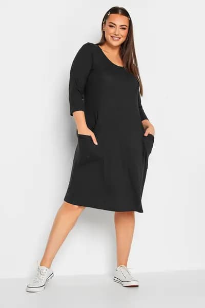 Yours Pocket Dress Black