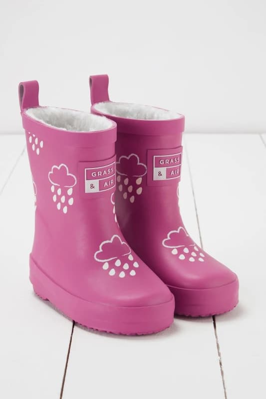 Grass & Air Colour-Changing Wellies in Fuchsia Size: Infant 10 Fuchsia Unisex Infant 10