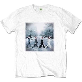 The Beatles - Abbey Christmas Unisex Large T-Shirt - White