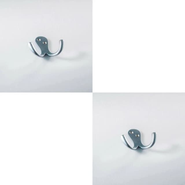 Loops 2x Victorian One Piece Double Bathroom Robe Hook 26mm Projection Satin Chrome Multi